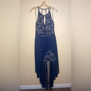 Blue prom dress, wore once, perfect condition